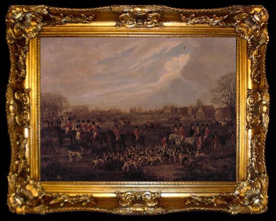 framed  Dean Wolstenholme The Essex Hunt,1831 A set of Four Paintings, ta009-2